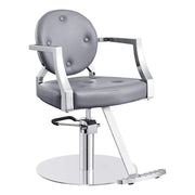 Salon Styling Chair, Heavy Duty Hydraulic Salon Stylist Chair Regent, Grey