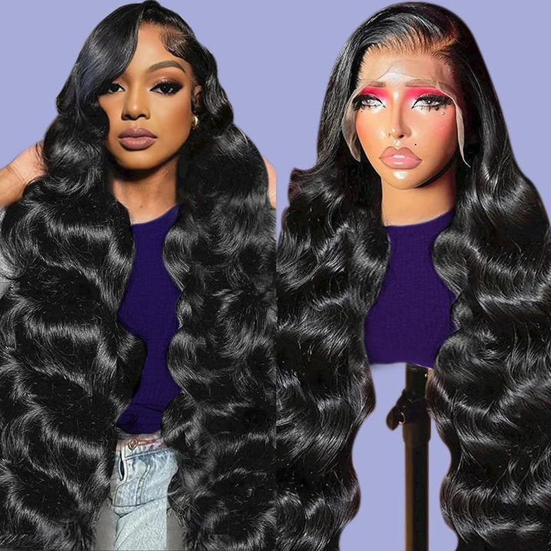 Body Wave Lace Front Wigs Human Hair 13X4 HD Transparent Lace Frontal Wig 180% Density Glueless Frontal Wigs for Black Women Pre Plucked with Baby Hair