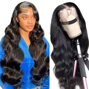 18 Inch Lace Front Wigs Human Hair Pre Plucked 13X4 Body Wave HD Lace Front Wigs Human Hair 180 Density Brazilian Virgin Hair Glueless Wigs Human Hair for Women Natural Black Color