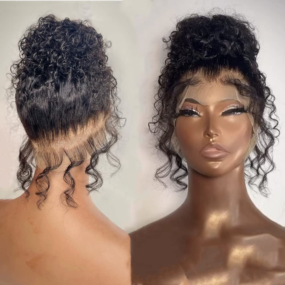 HD 360 Lace Front Wigs Human Hair Pre Plucked Full Lace Wigs for Black Women Human Hair Frontal Wig Human Hair 180 Density Deep Wave 18 Inch 360 Wig Full Lace 360 Wig