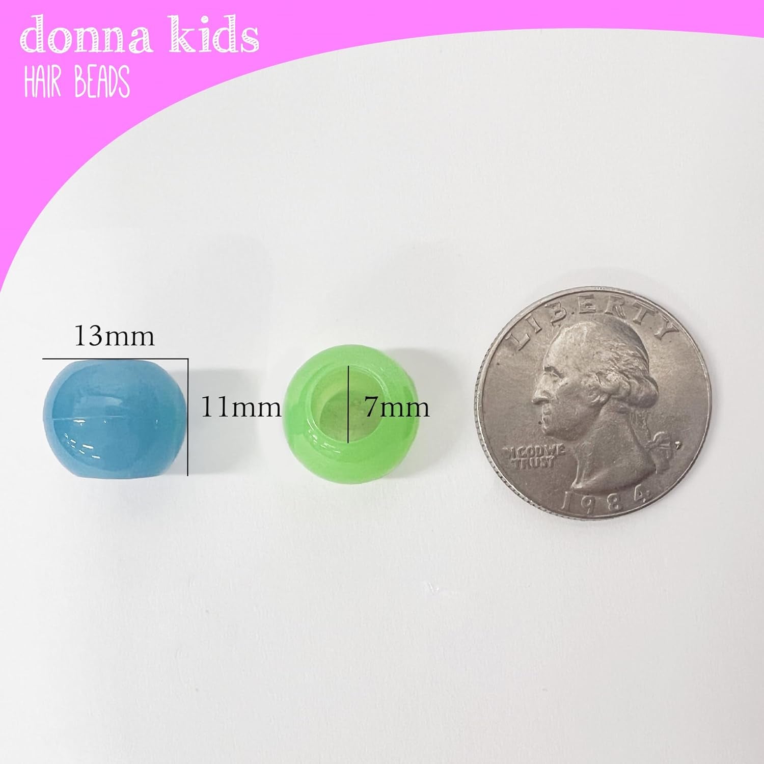 Hair Braiding Kit: Assorted 13X11Mm Plastic Pony Beads, Quick Beaders for Kids