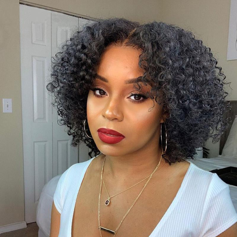 HD Lace Front Wigs Human Hair Kinky Curly Wigs Wear & Go Glueless Lace Wigs for Women No Glue 4X6 Lace Pre Cut Wig Human Hair Wigs Transparent Lace Closure Wigs 180% Density