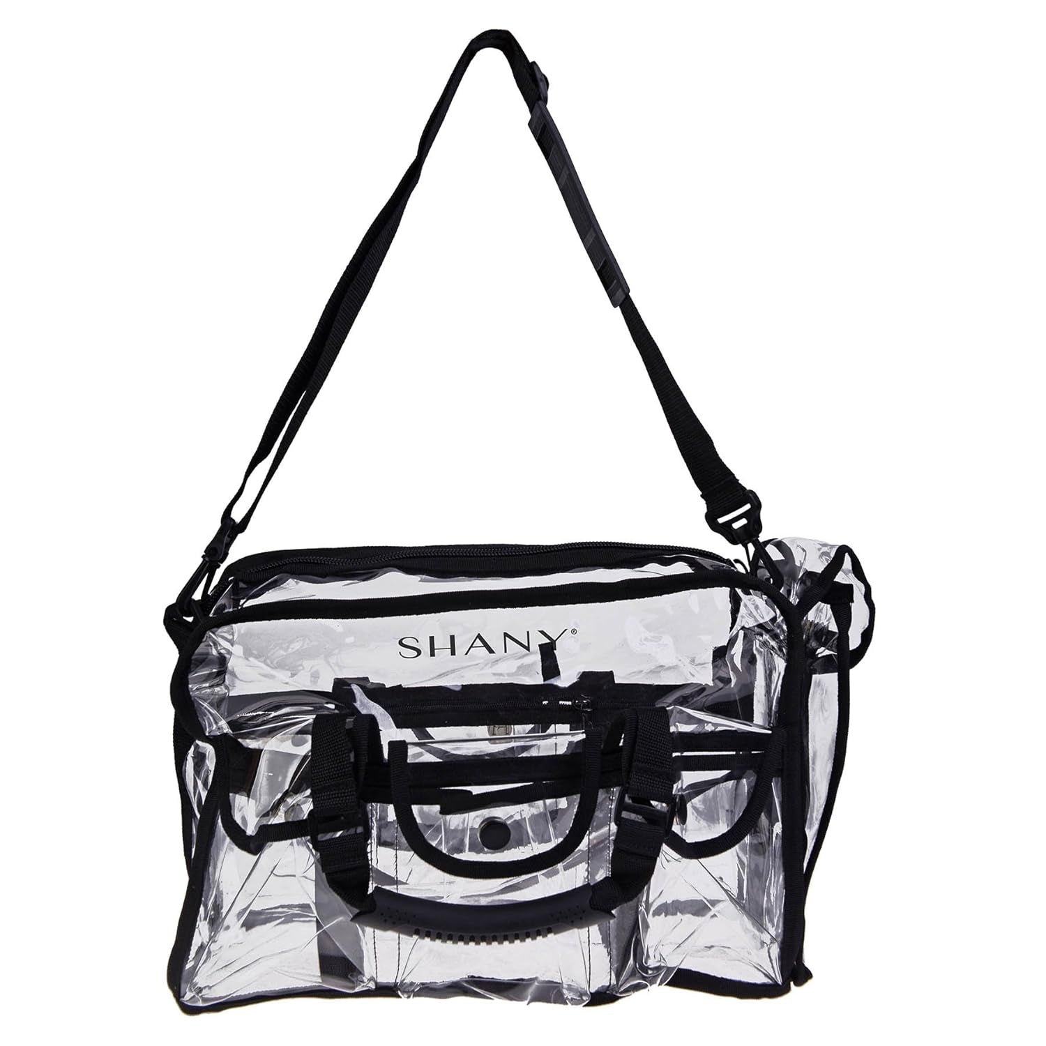 Clear Makeup Bag, Pro Mua Rectangular Bag with Shoulder Strap, Large
