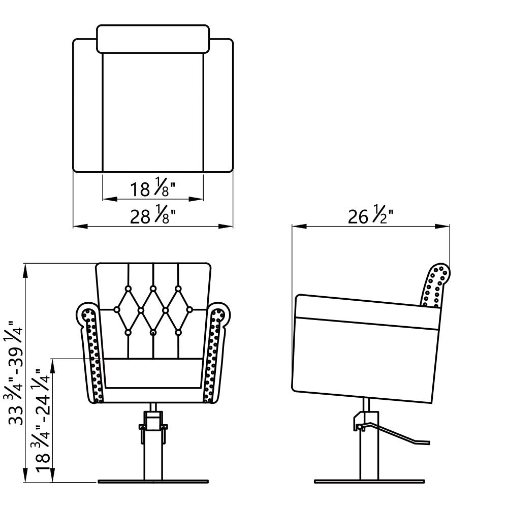Salon Styling Chair Beauty Hydraulic Salon Stylist Chair Lion
