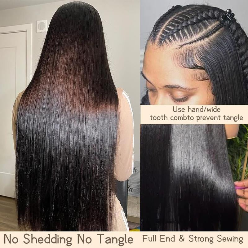 Formi HD Transparent Lace Front Wigs 13X4 Pre Plucked Straight Human Hair with Baby Hair Glueless Adjustable Fit & 180% Density for Natural Look