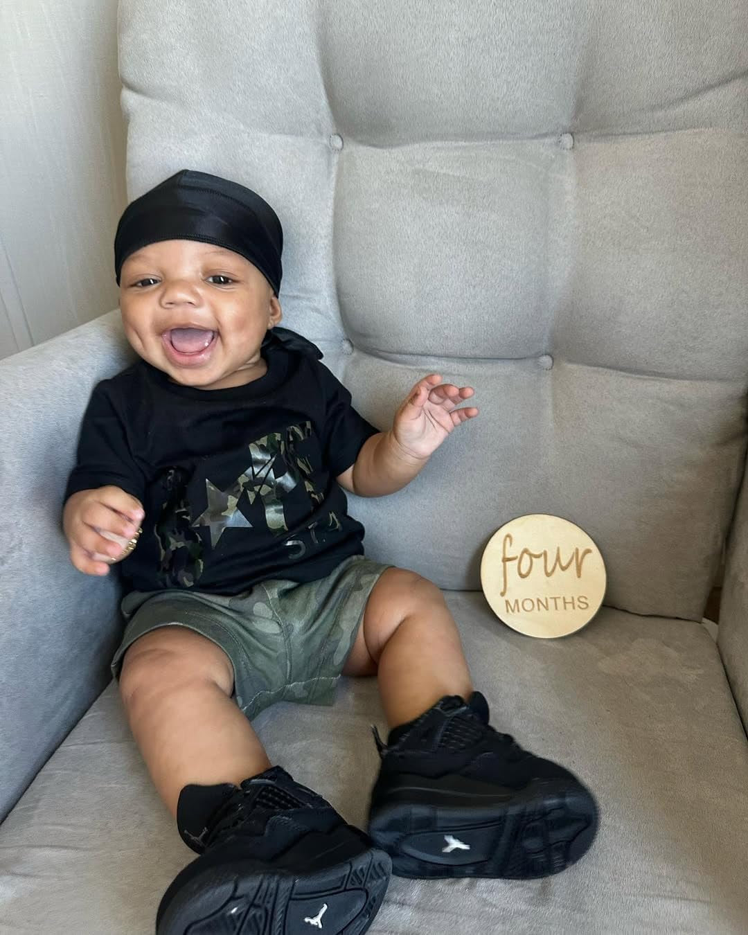 2 PCS Silky Satin Baby Durags for Boys Girls Infant