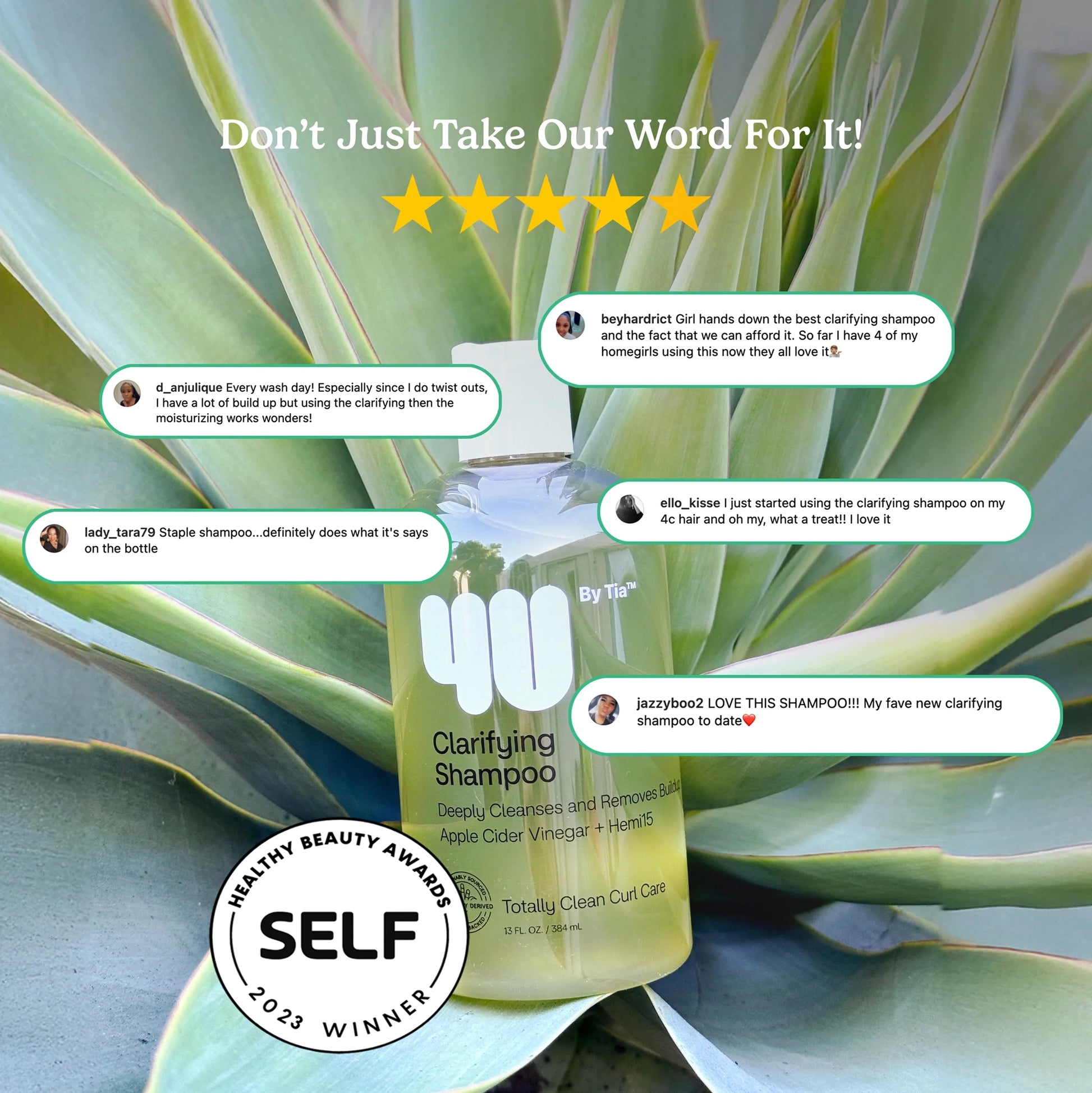 Clarifying Shampoo with Apple Cider Vinegar and Hemi15, 13 Fl Oz