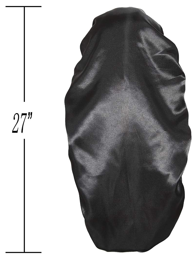 2 Pcs Silk Bonnet for Women Satin, Soft Elastic Band Silky Sleeping Cap Big Bonnets for Braids