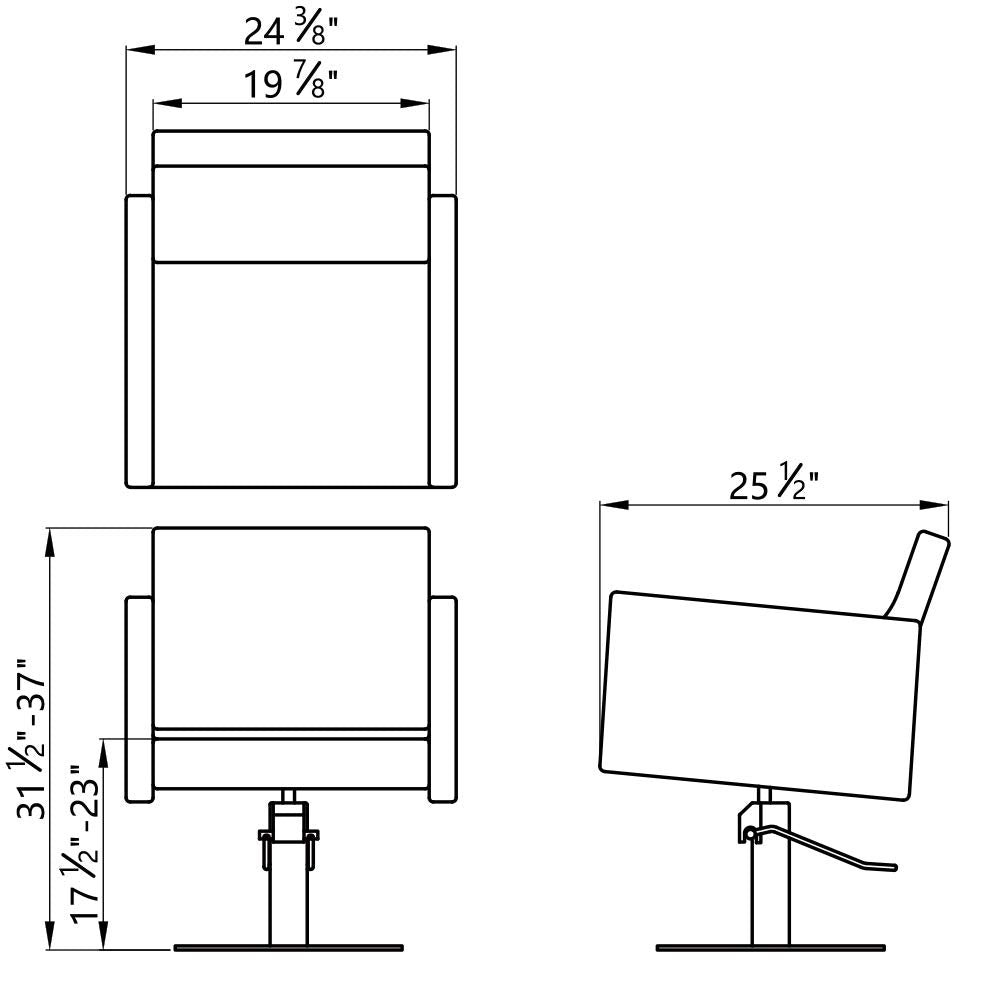 Salon Styling Chair Hydraulic Stylist Chair SCATOLINA