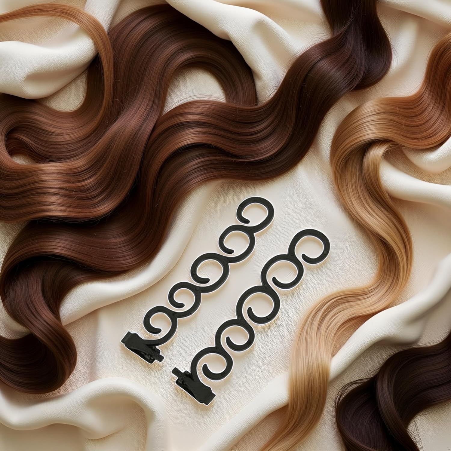 1 Pair Black DIY Styling Ponytail Maker French Braid Tool - Braiding Hair Styling Clip for Women and Girls