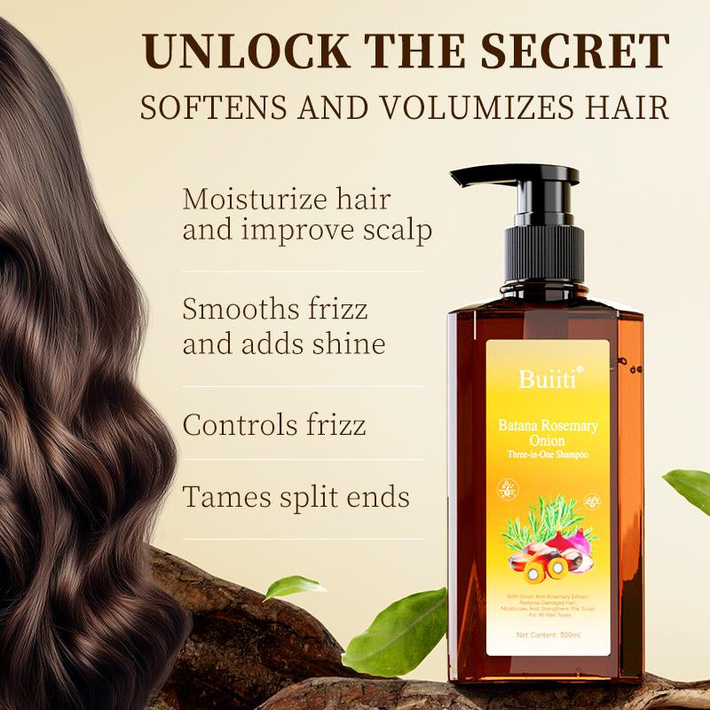 Buiiti Batana Oil Shampoo - for Hair Growth | Reduces Hair Loss | Rosemary Shampoo | Repairs, Strengthens, & Nourishes All Hair Types | Adds Shine & Leaves Hair Feeling Soft , (10.14 Fl Oz)