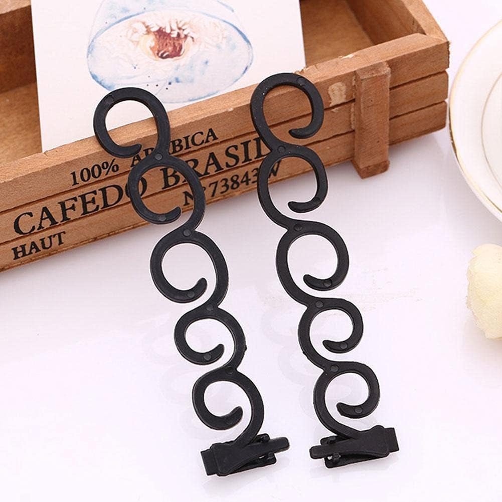 1 Pair Black DIY Styling Ponytail Maker French Braid Tool - Braiding Hair Styling Clip for Women and Girls