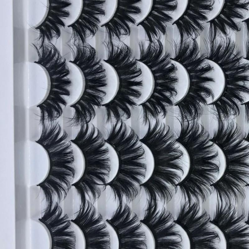 20 Pairs of Natural Mixed Ultra-Long 3D Fake Eyelashes Makeup Set - Cosmetic, Eyelash Extension Eyelashes Extensions