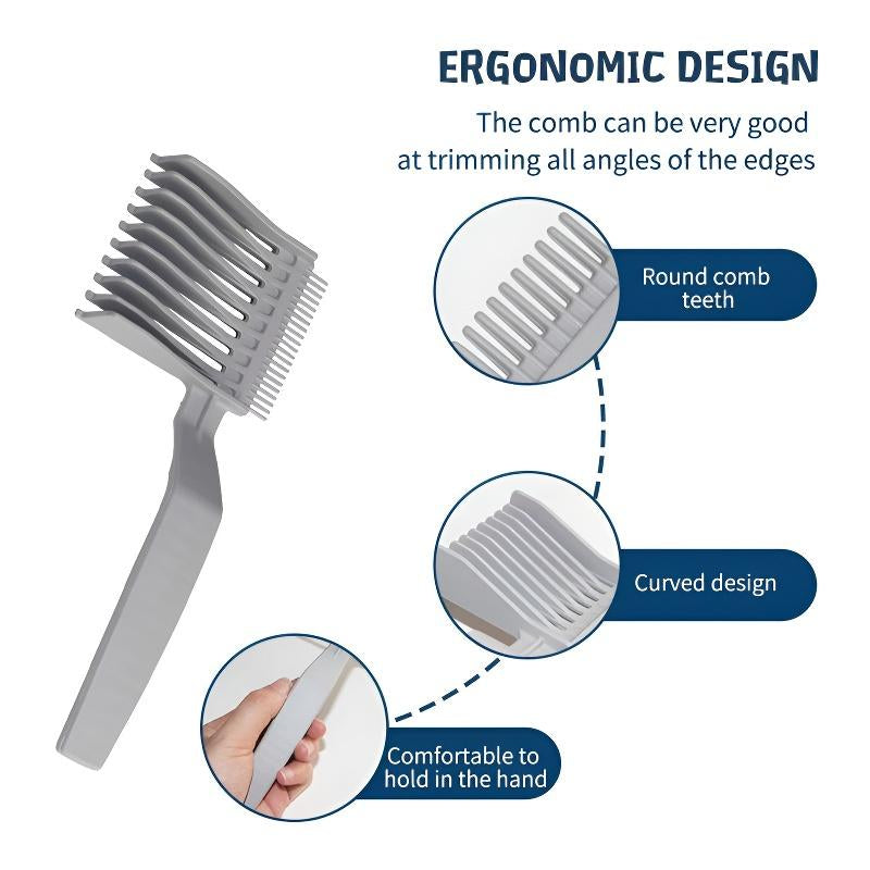 Professional 3PCS Haircut Combs for Men – Long Handle, No Heat, Anti-Slip Design for Easy At-Home Trims. Ideal for Dads, Husbands, and Kids. Master Home Barbering without the Salon Visit!