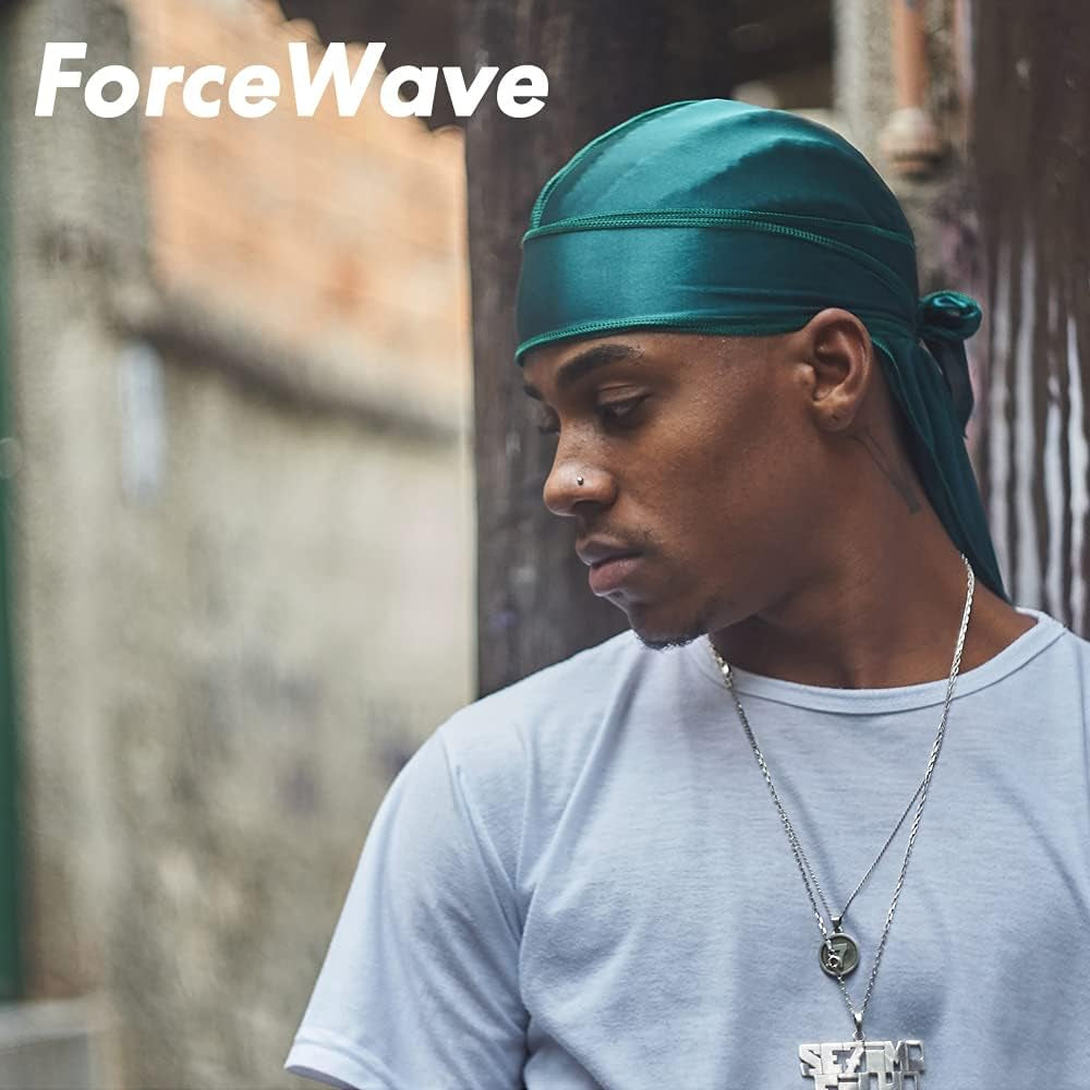 12 Pieces Silky Durag for Men Women Satin Durags for 360 Waves