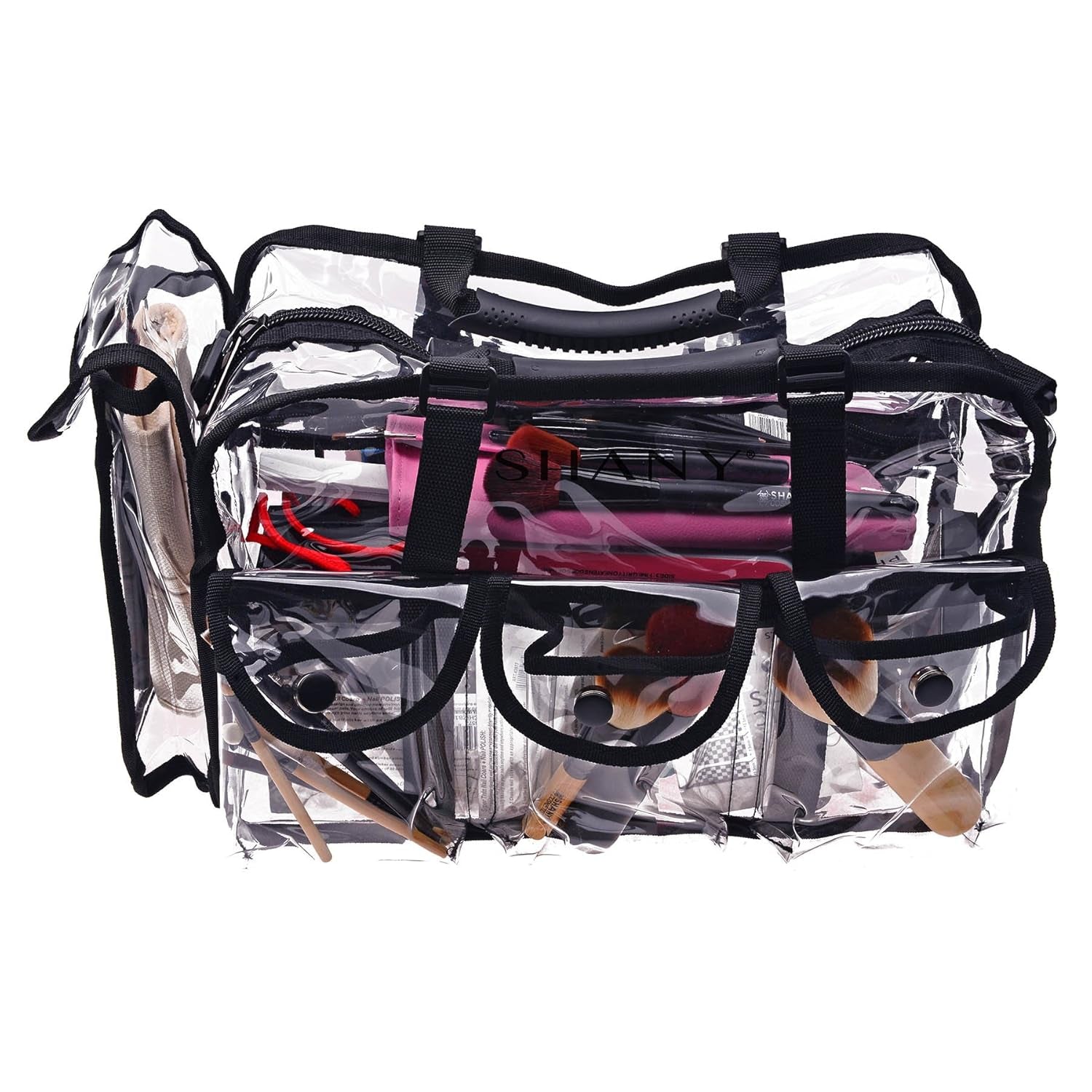 Clear Makeup Bag, Pro Mua Rectangular Bag with Shoulder Strap, Large