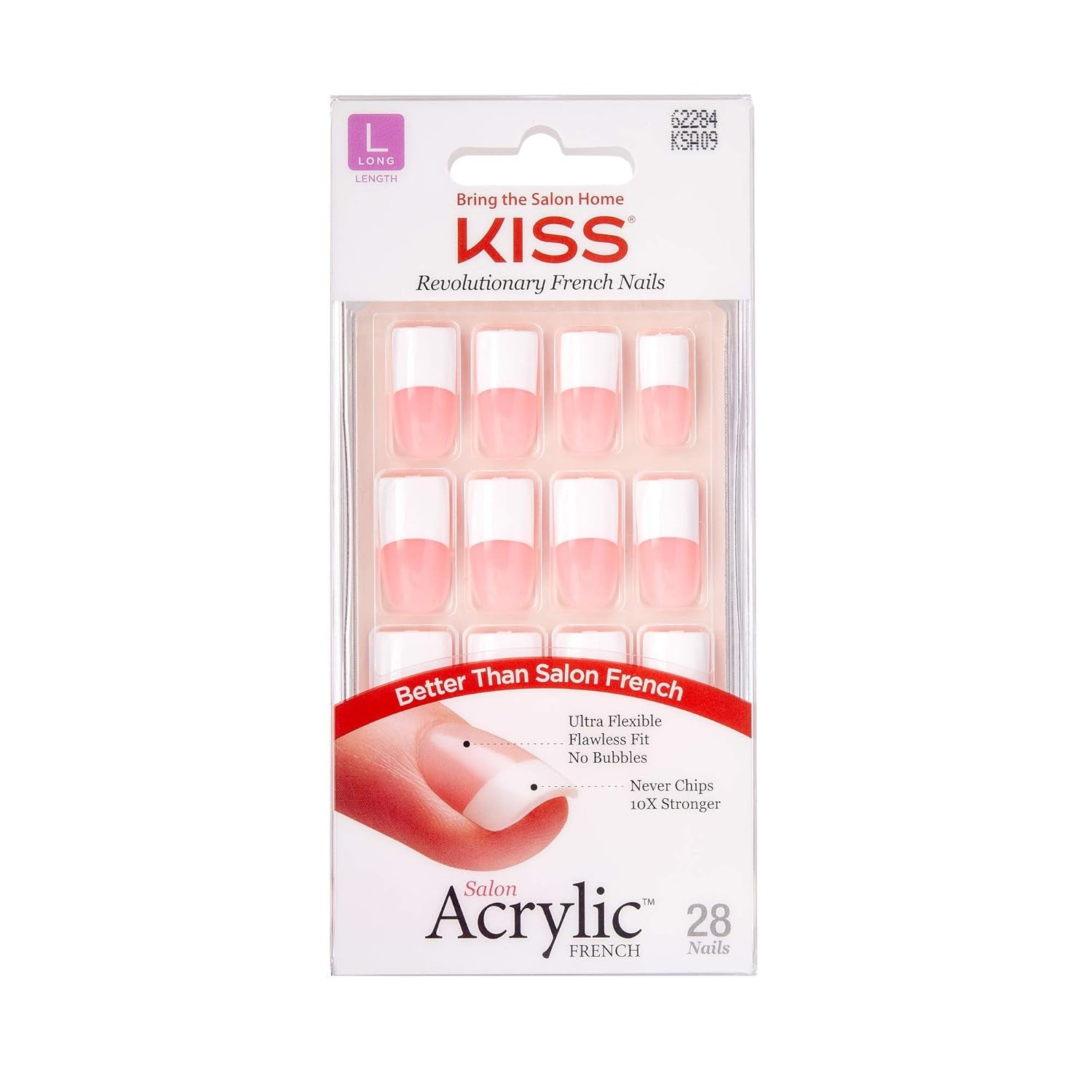Salon Acrylic French 28 Nails (KSA09)