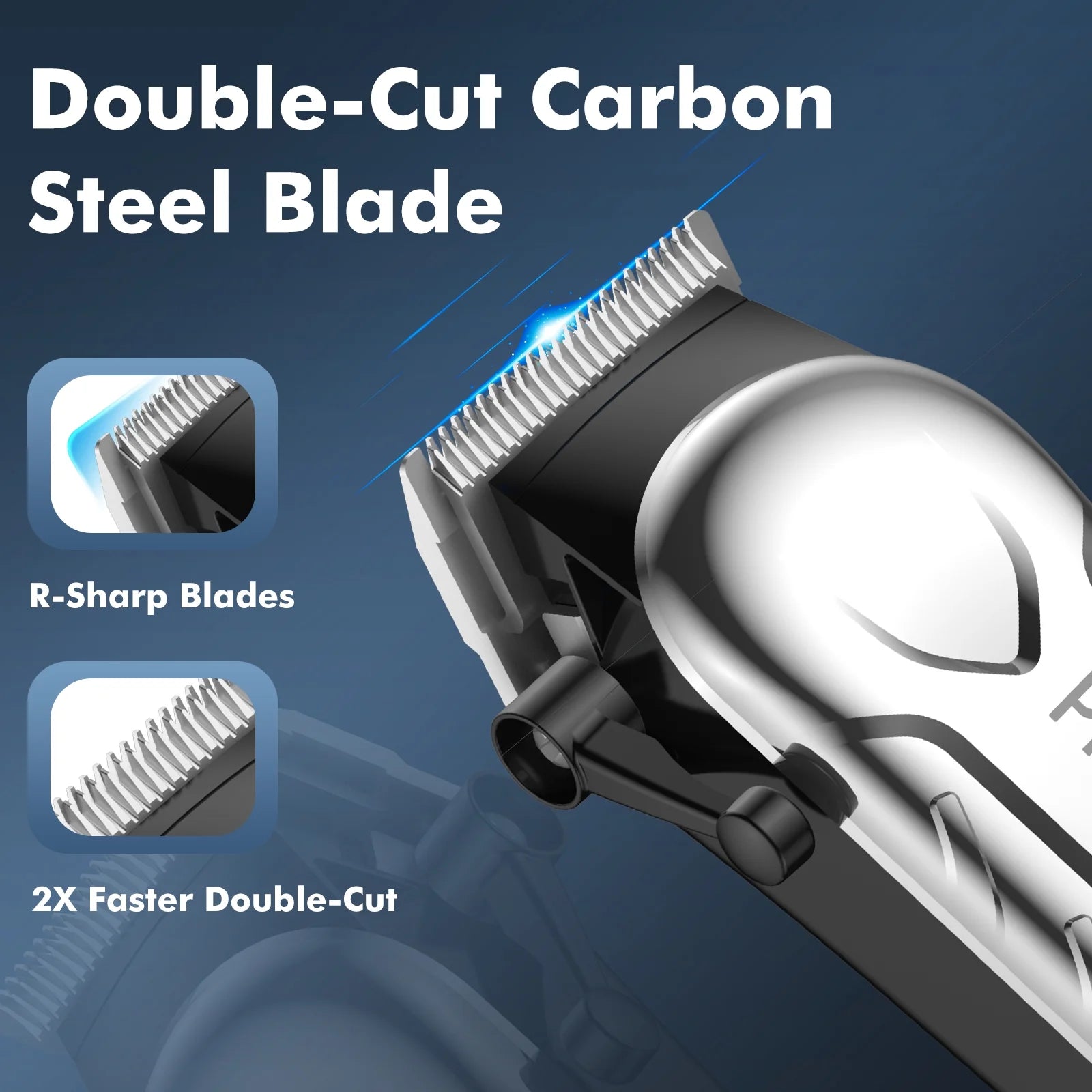 Hair Clippers for Men, Professional Cordless Barber Clippers Trimmer with 10 Combs, Haircut Gift for Him