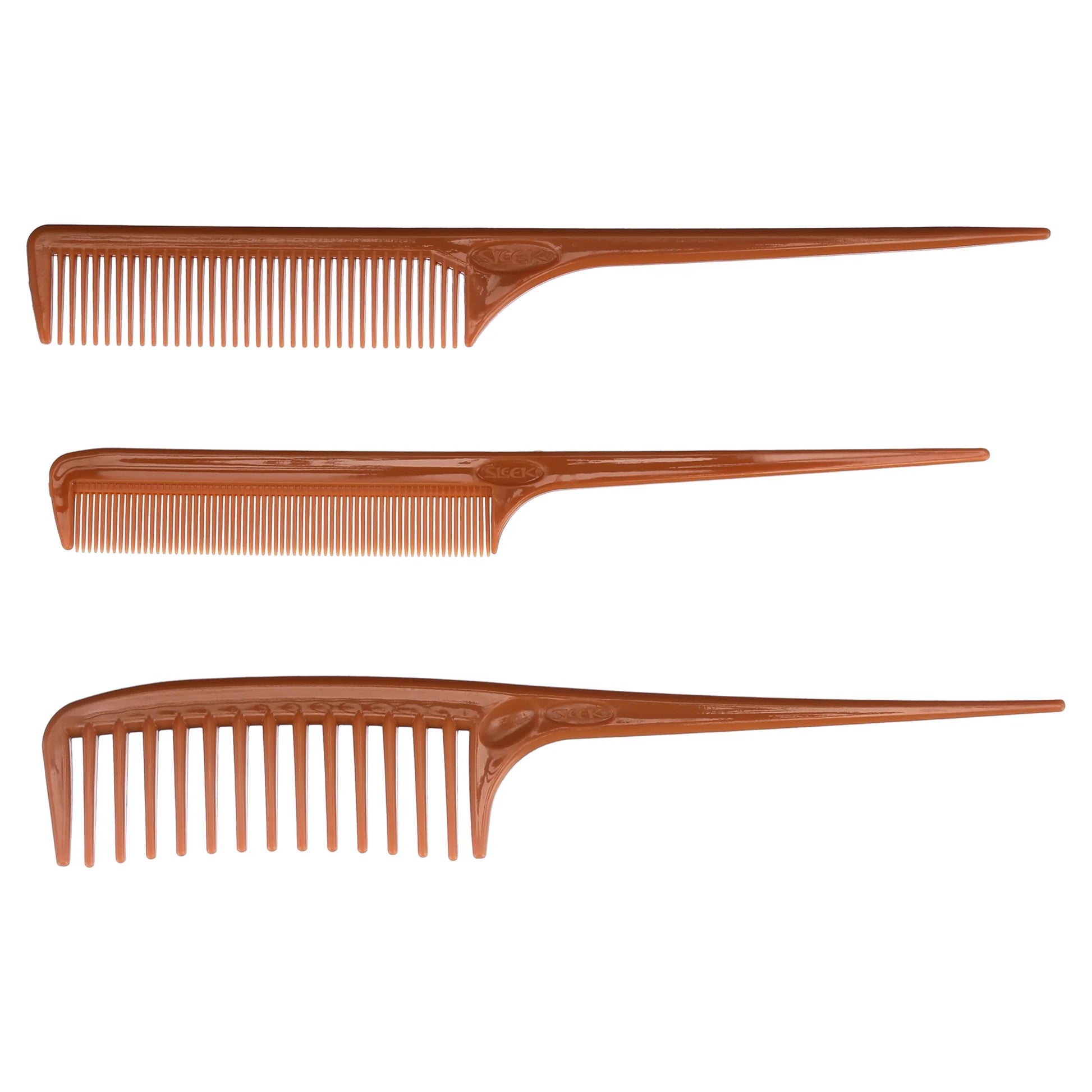 Assorted Comb Set, Brown, 10 Count
