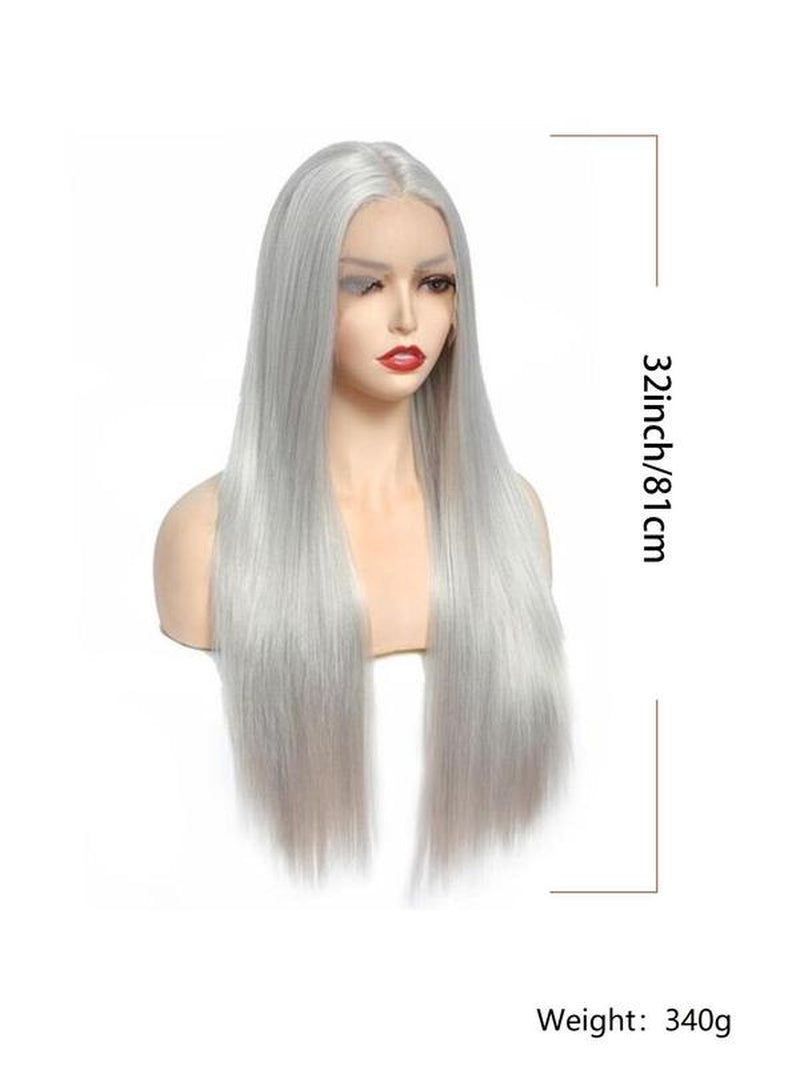 32 Inch Burgundy Long Straight Wigs for Women, Gorgeous Fluffy Wigs without Bangs, Synthetic Lace Front Wigs for Party, Daily Use, Birthday Outfits 2024 Glueless Wigs