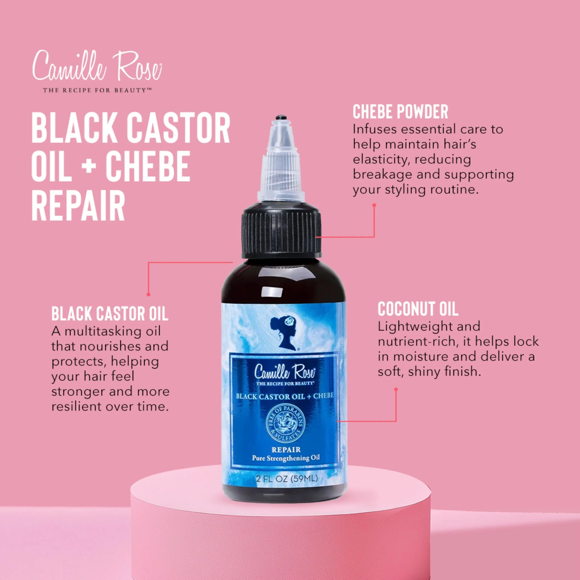 Black Castor Oil & Chebe Cold Pressed Oil, 2Oz