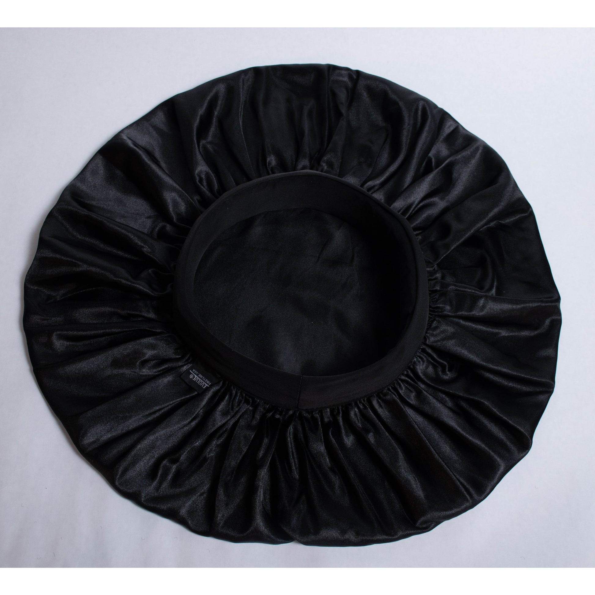 Jumbo Satin Bonnet, Black