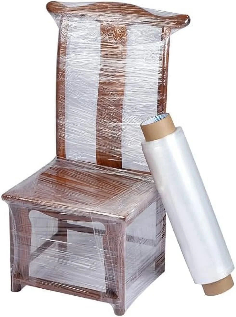 18" X 1000' 80 Gauge 2 Rolls Pallet Wrap Pre-Stretched Stretch Film Hand Shrink Wrap 1000FT