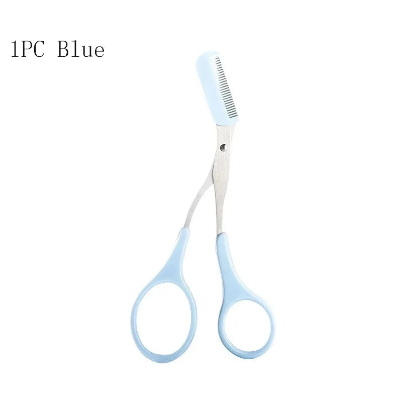 1/2/3/4Pcs Eyebrow Trimmer Makeup Tools Stainless Steel Eyebrow Scissors with Comb Hair Removal Eyebrows Shaping Makeup Tools