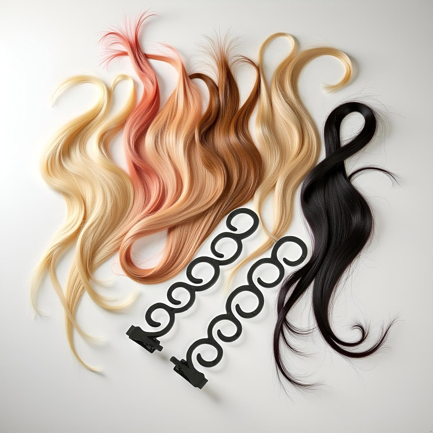 1 Pair Black DIY Styling Ponytail Maker French Braid Tool - Braiding Hair Styling Clip for Women and Girls