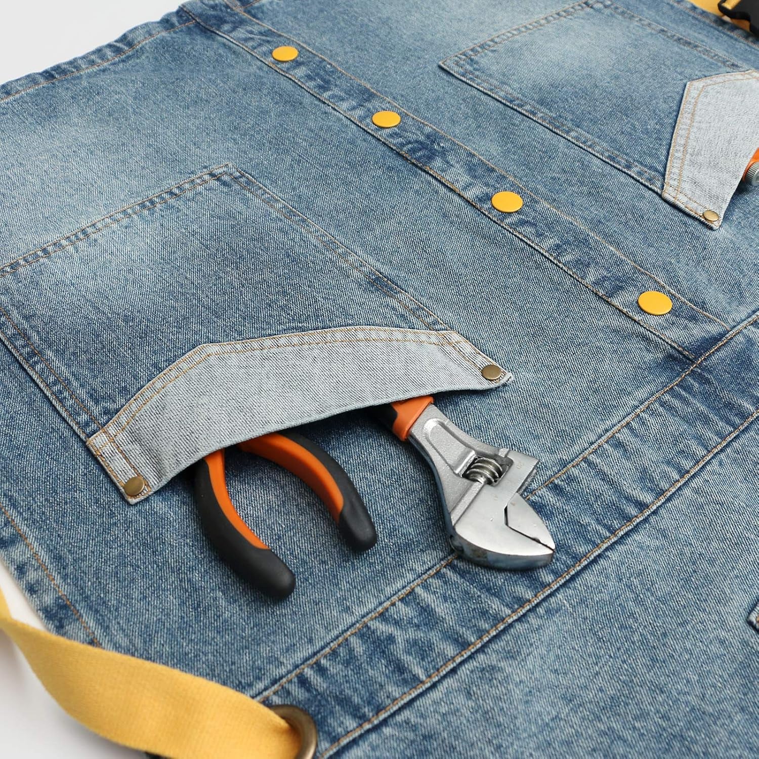 Denim Tool Apron for Women and Men Cross Straps Adjustable