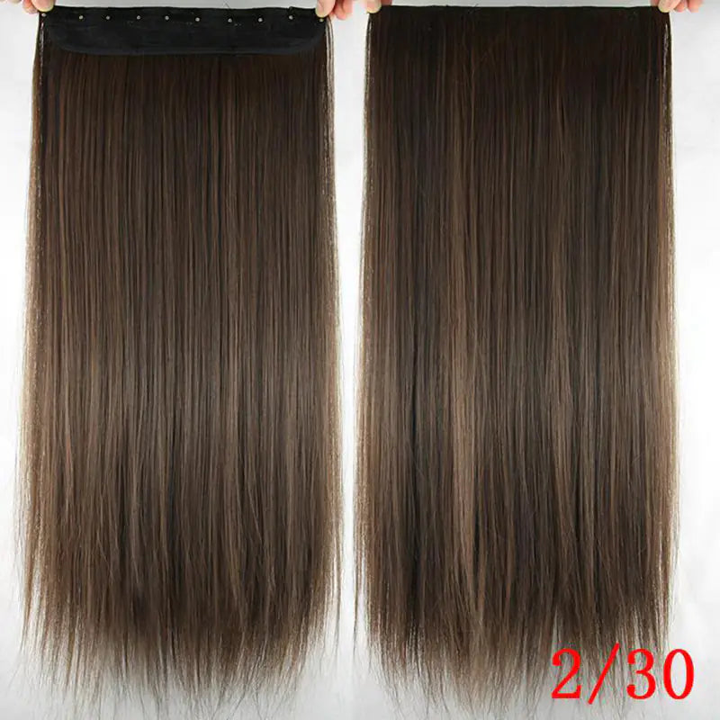Seamless Clip-In Straight Hair Extension Piece