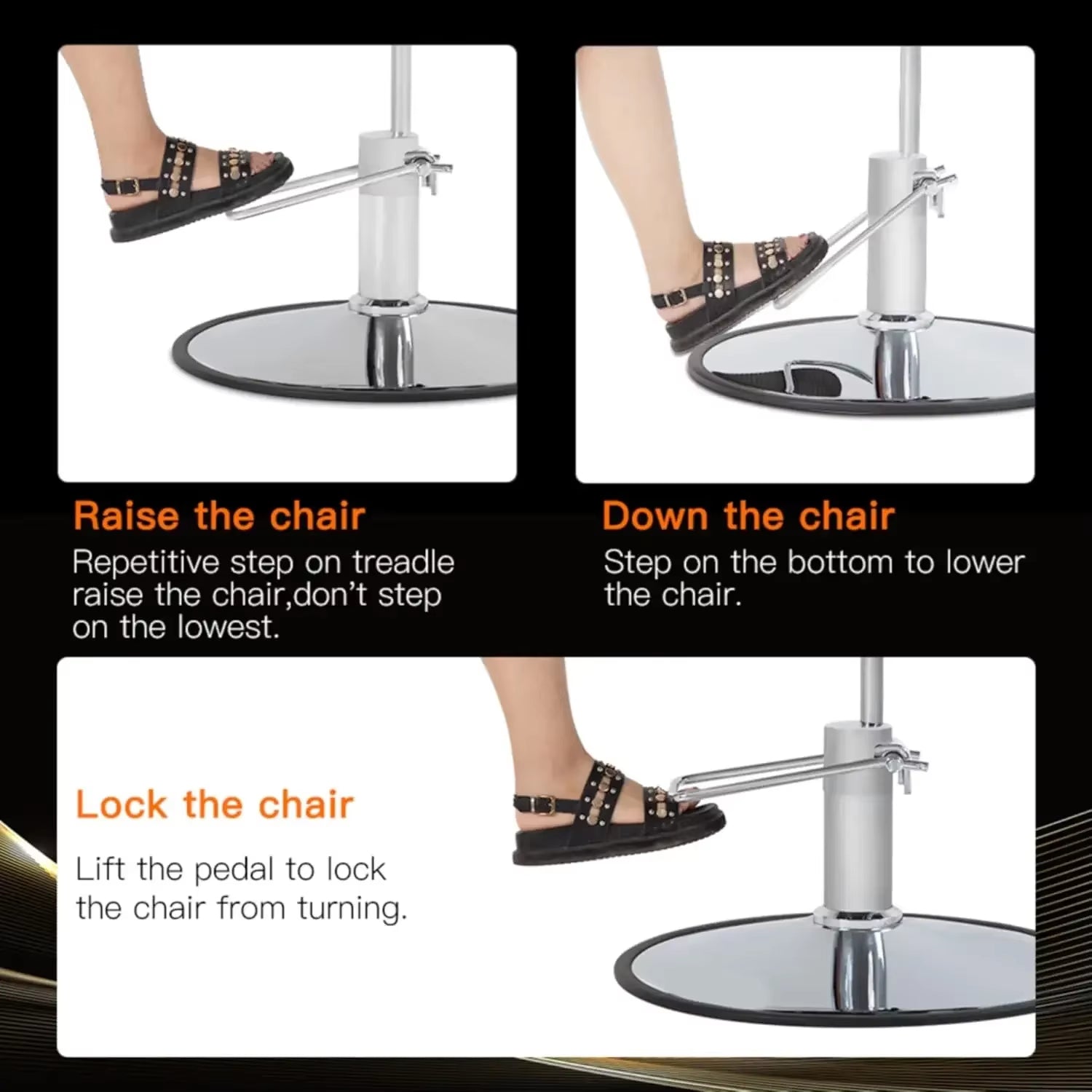 Premium 360° Swivel Barber Chair - Adjustable Styling & Shampoo Station for Hair Salons