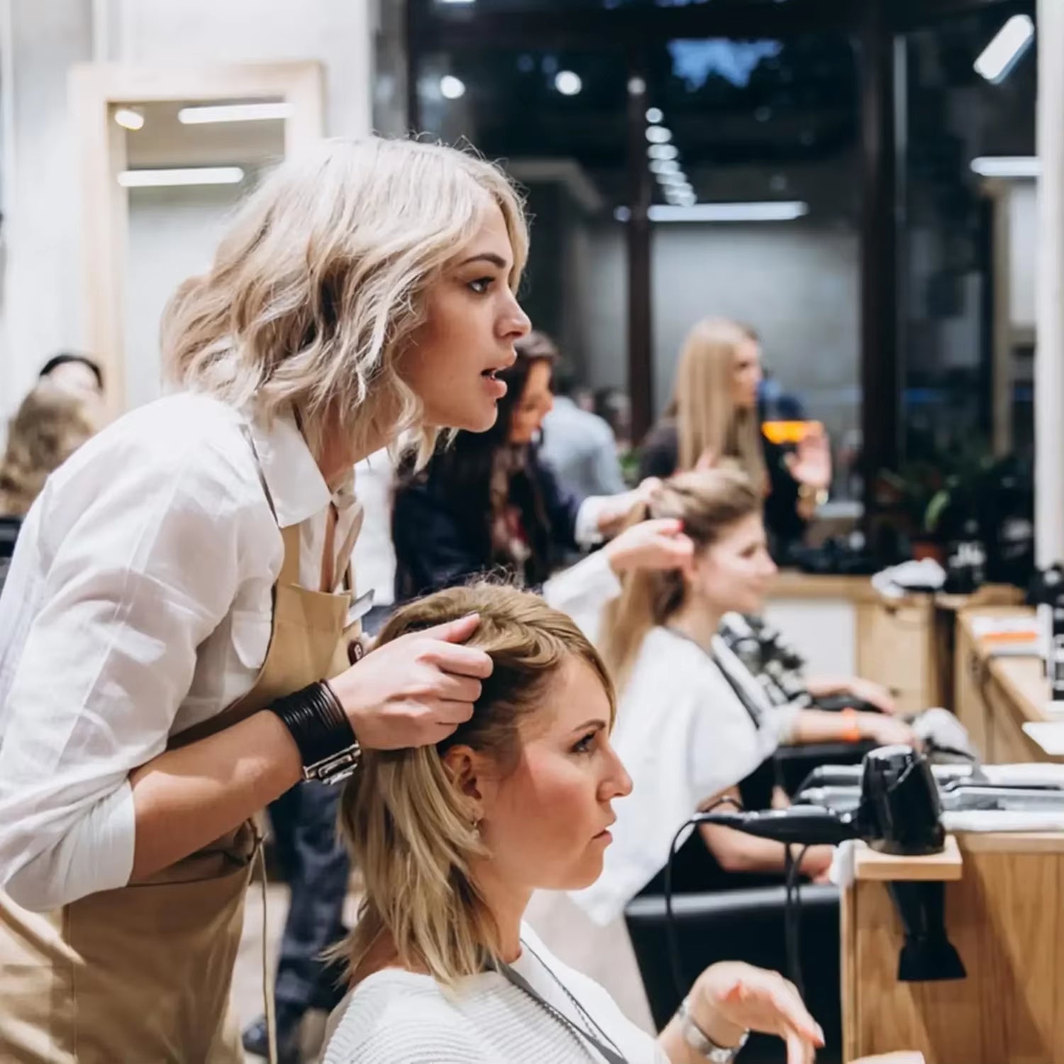 Premium 360° Swivel Barber Chair - Adjustable Styling & Shampoo Station for Hair Salons