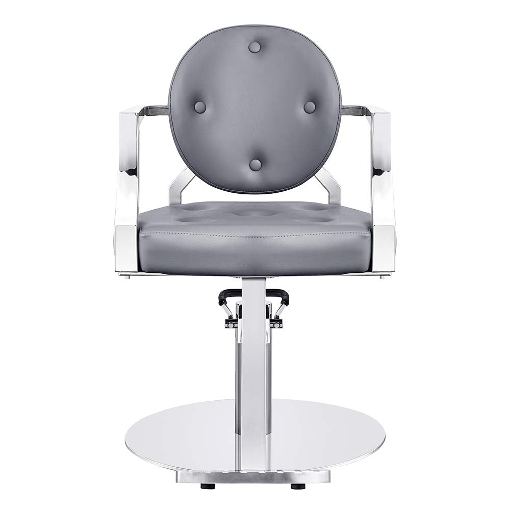 Salon Styling Chair, Heavy Duty Hydraulic Salon Stylist Chair Regent, Grey