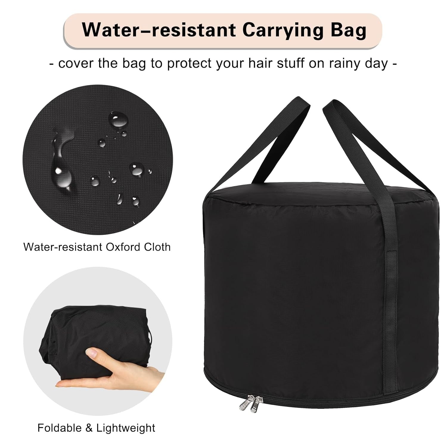 2-Piece Hairstylist Travel Bag Set: Large Capacity, Heat Resistant, Professional Makeup & Waterproof Shower Bag