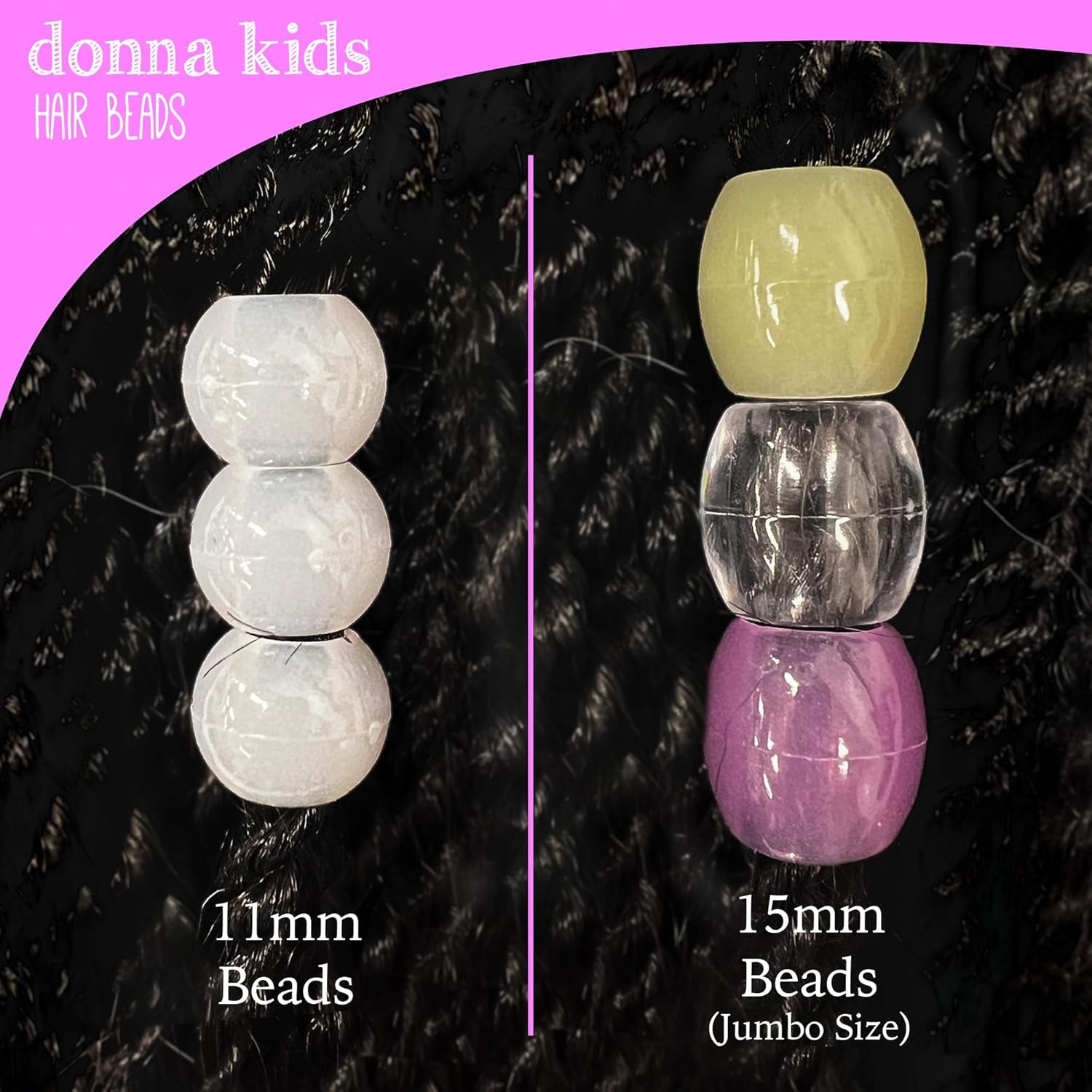 Hair Braiding Kit: Assorted 13X11Mm Plastic Pony Beads, Quick Beaders for Kids