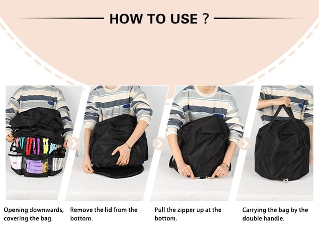 2-Piece Hairstylist Travel Bag Set: Large Capacity, Heat Resistant, Professional Makeup & Waterproof Shower Bag