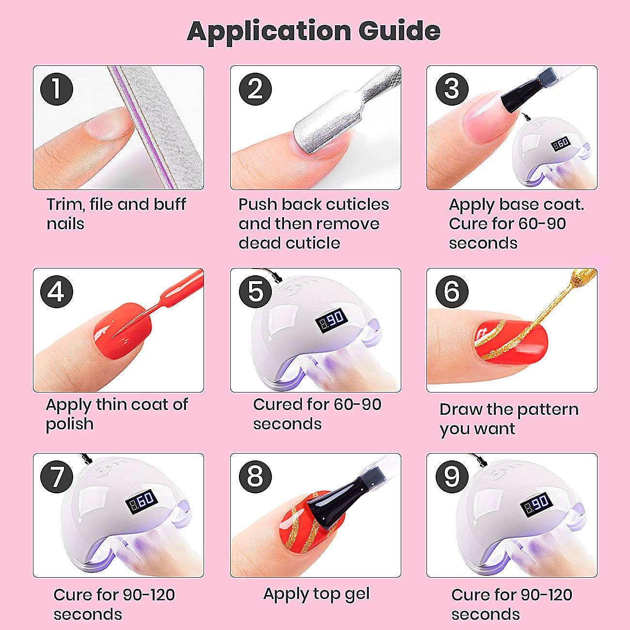 Painted Gel Nail Polish Set, Line Art Gel 12 Colors Neon Pink Yellow Green Glitter Silver Gold Nail Art Painting Manicure Tools DIY Drawing Nailgel for Line U V L E D Required