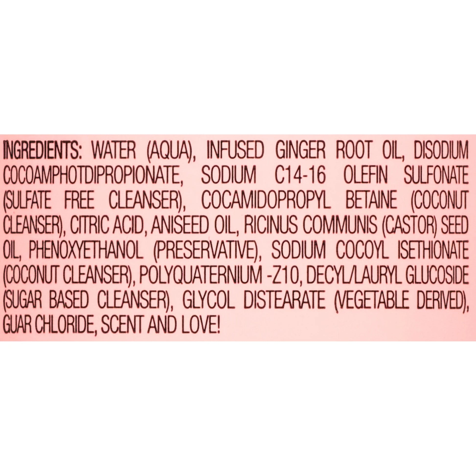 Sweet Ginger Cleanse & Refresh All Ages Cleansing Rinse with Ginger Root & Aniseed Oil, 12Oz