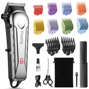 Hair Clippers for Men, Professional Cordless Barber Clippers Trimmer with 10 Combs, Haircut Gift for Him