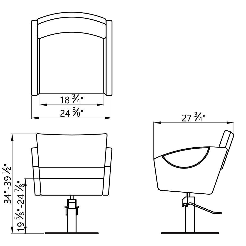 Salon Styling Chair Beauty Hydraulic Salon Stylist Chair CREATIVITA