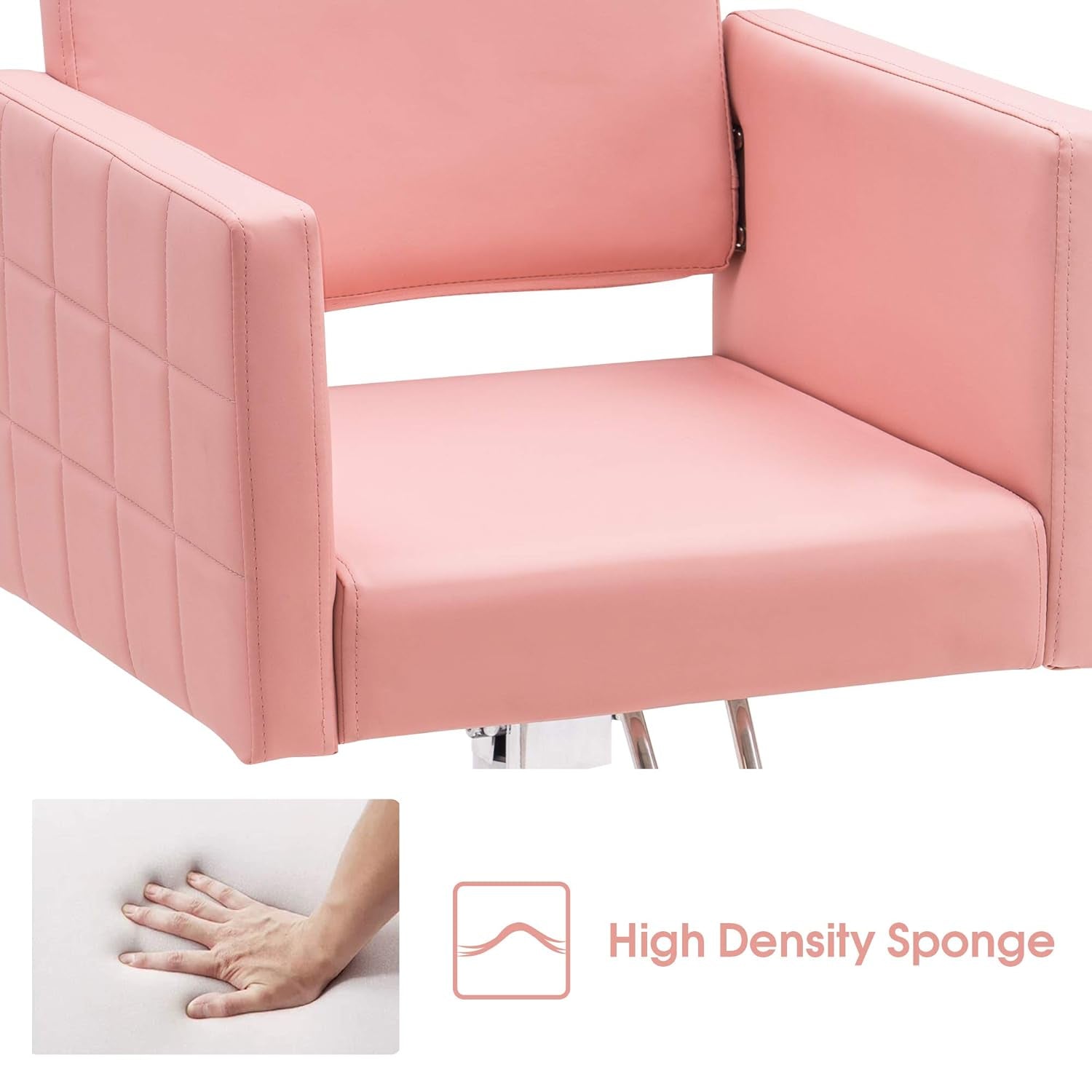 Salon Chair for Hair Stylist,Hydraulic Barber Styling Chair, Beauty Spa Equipment 8821 (Pink)