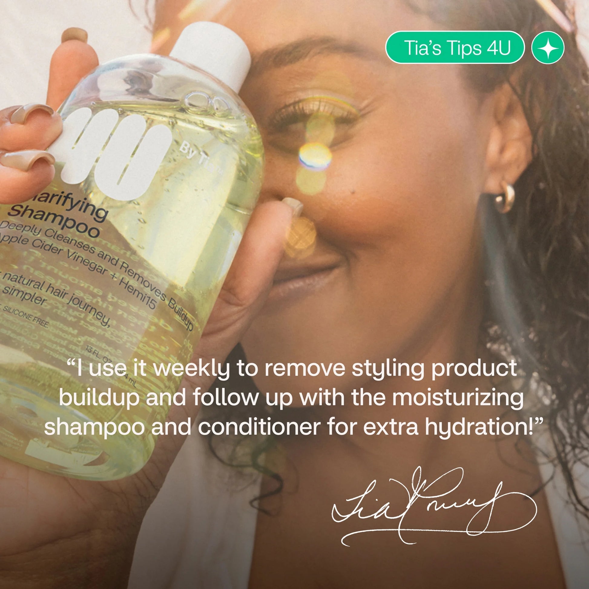 Clarifying Shampoo with Apple Cider Vinegar and Hemi15, 13 Fl Oz