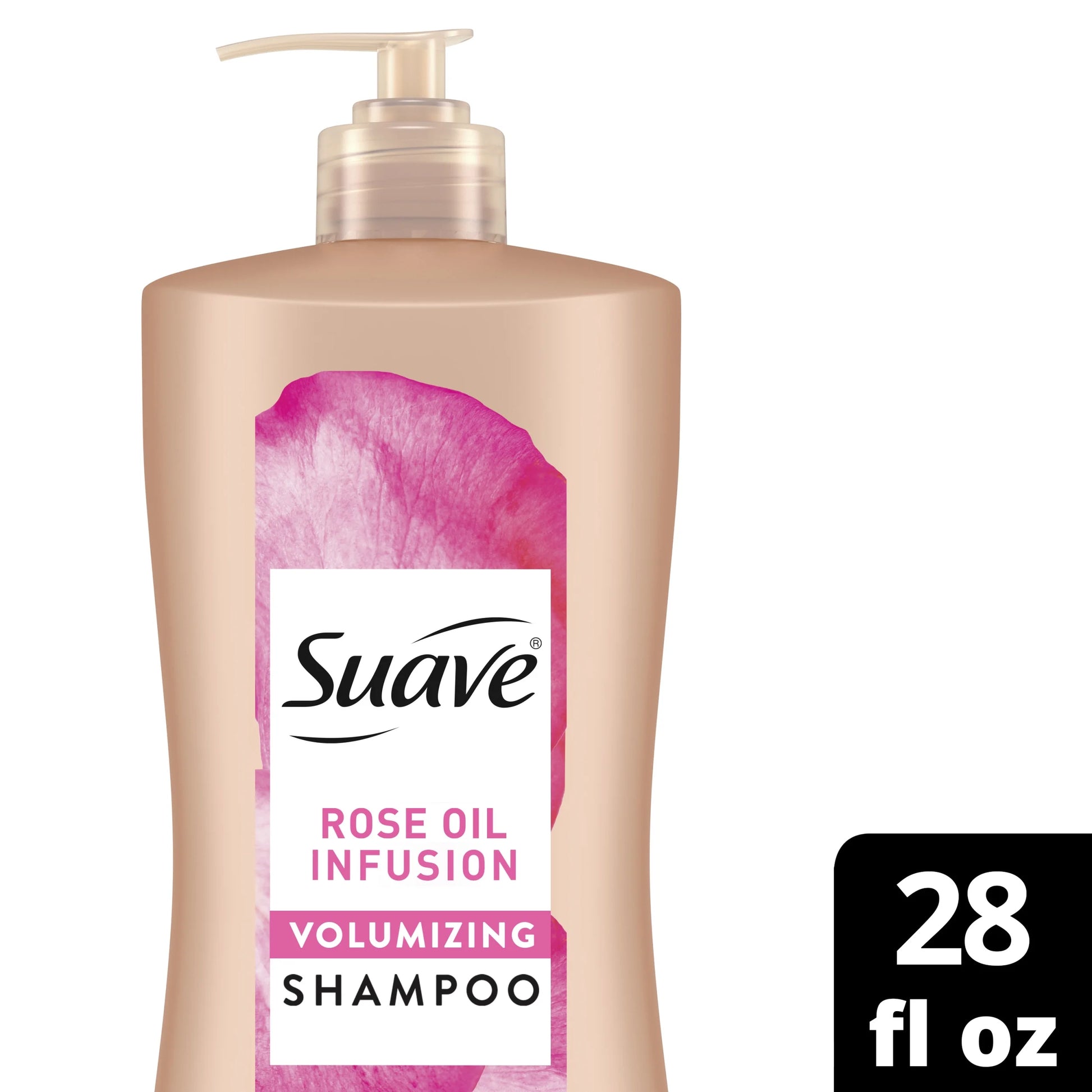 (4 Pack)  Professionals Rose Oil Infusion Shampoo with Pump, Volumizing, All Ages, 28 Fl Oz