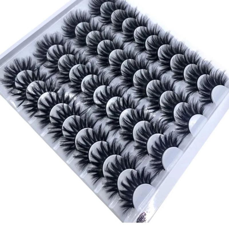 20 Pairs of Natural Mixed Ultra-Long 3D Fake Eyelashes Makeup Set - Cosmetic, Eyelash Extension Eyelashes Extensions