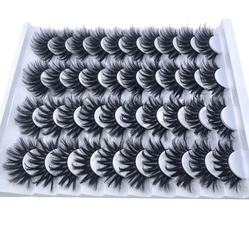 20 Pairs of Natural Mixed Ultra-Long 3D Fake Eyelashes Makeup Set - Cosmetic, Eyelash Extension Eyelashes Extensions