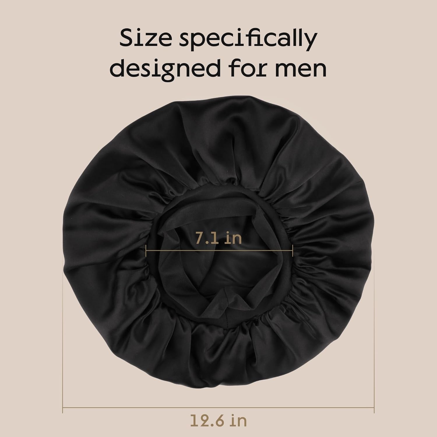 Niagara Satin Bonnet Men - Bonnet for Sleeping Men - Reversible Night Cap - Mens Bonnet for Curly Hair