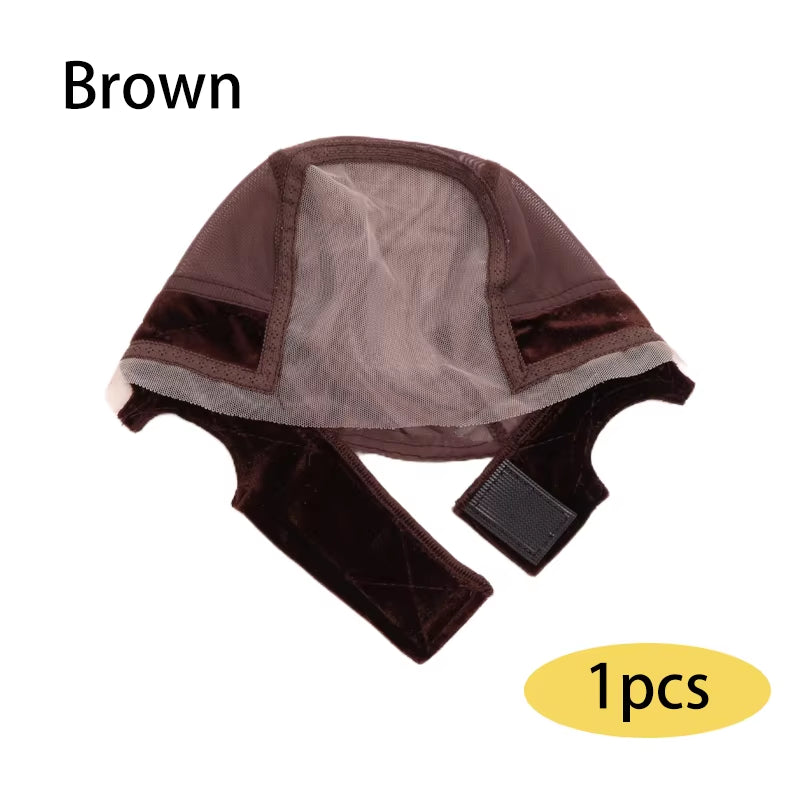 Female Headband Wig Cap Hd Lace Wig Cap for Wig Making U Part Wig Caps with Adjustable Velvet Wig Grip to Wear Wig Nude Hair Net