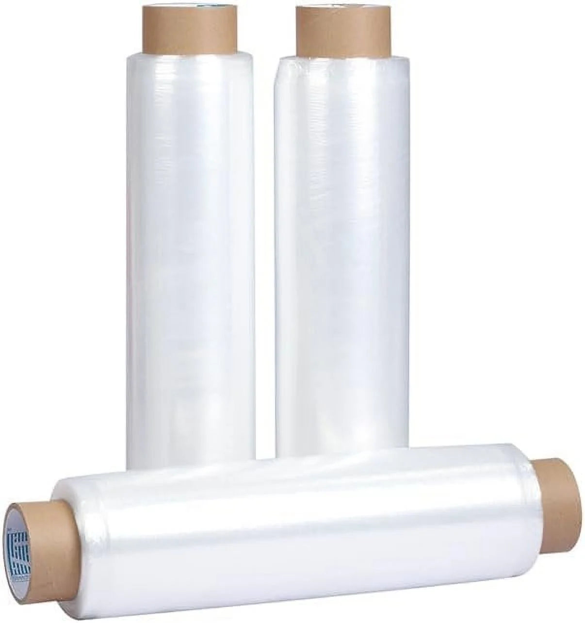 18" X 1000' 80 Gauge 2 Rolls Pallet Wrap Pre-Stretched Stretch Film Hand Shrink Wrap 1000FT