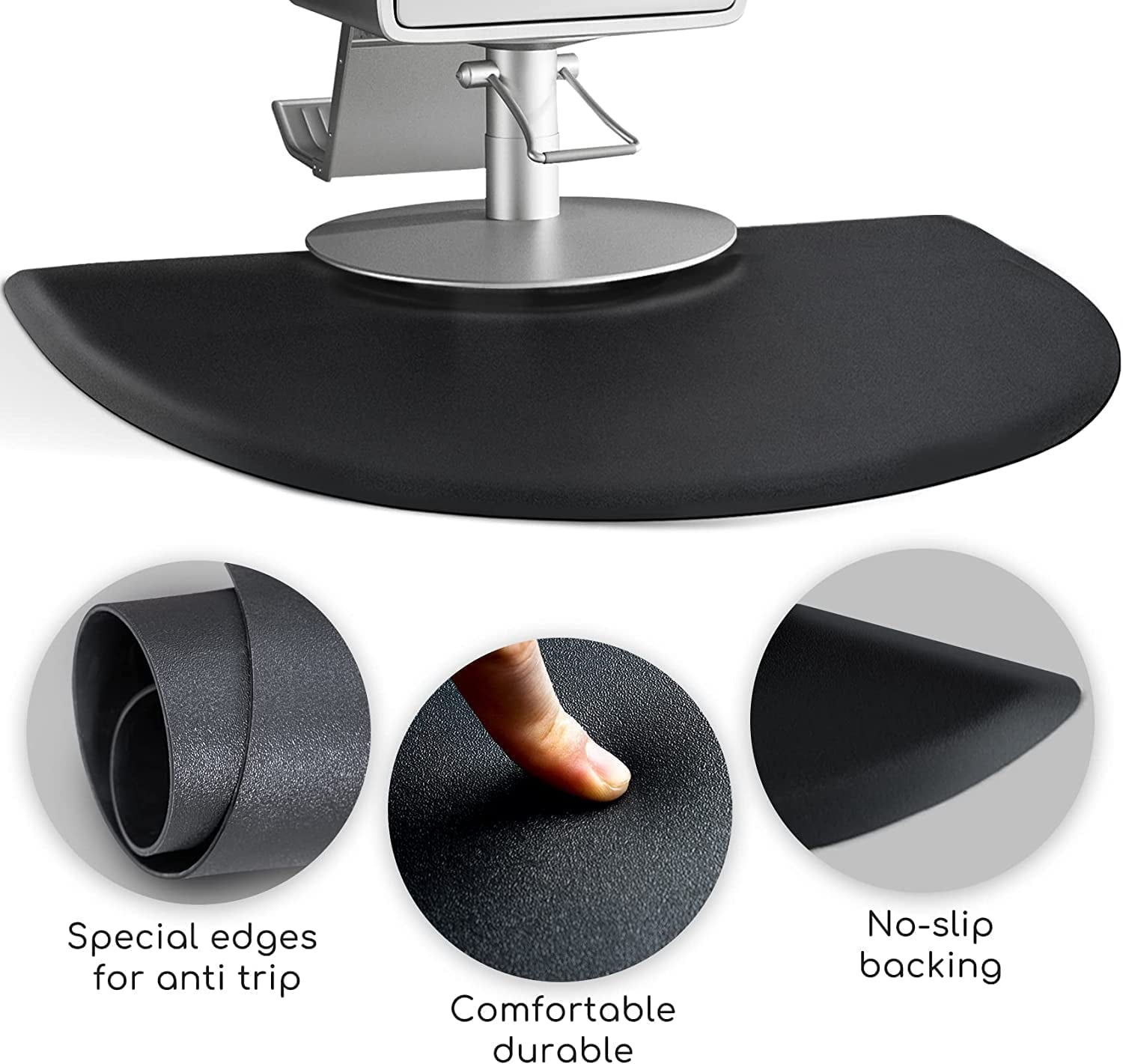 Anti Fatigue Mat for Hair Stylist 5′X3′, Barber Mat anti Fatigue for Salon Chair Barber Stations Hairdressing Equipment (1/2 Inch)